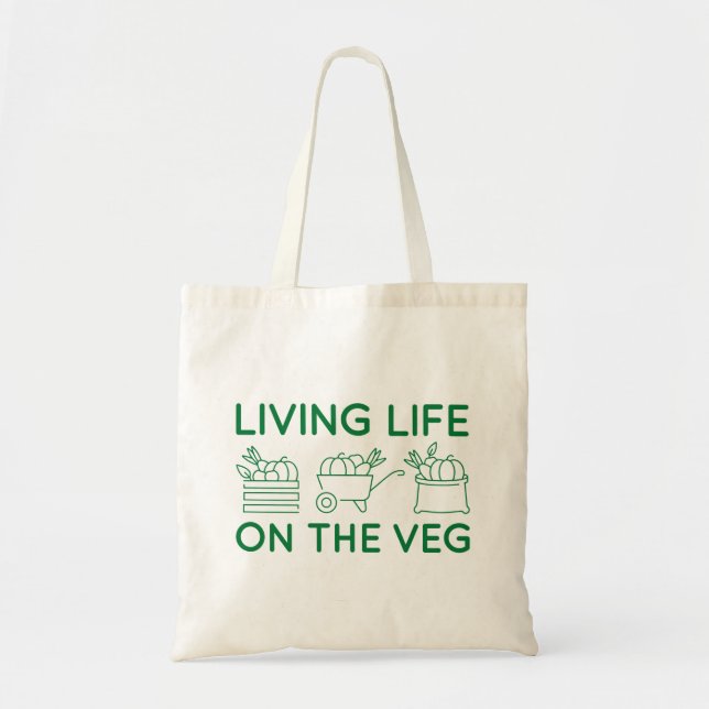 Tote Bag Vivre La Vie Sur Le Veg (Devant)