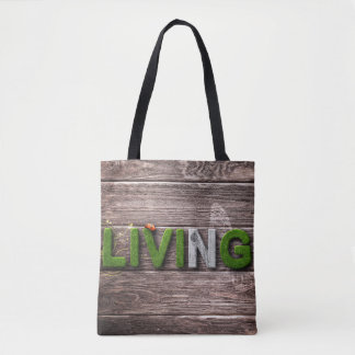 Tote Bag Vivre Maison Bois Planche Clé Ladybird Ladybug