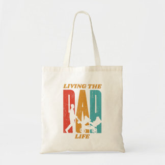 Tote Bag Vivre Papa Vie Rétro Papa Swag