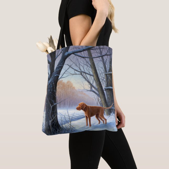 Tote Bag Vizla Laisser neiger Noël (De près)