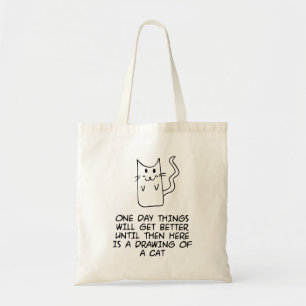 Tote Bag Voici le dessin d'un chat