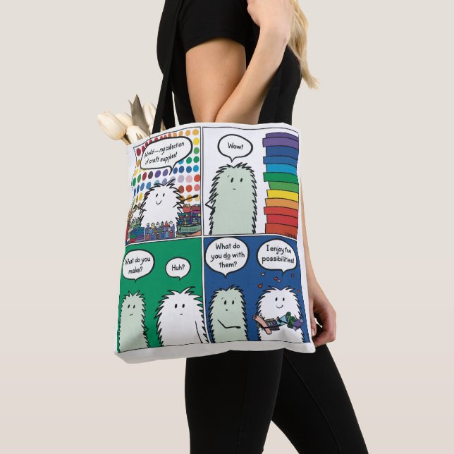 Tote Bag Voici — Ma collection de fournitures d'artisanat (De près)