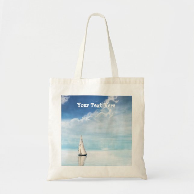 Tote Bag Voile calme avec ciel bleu (Devant)