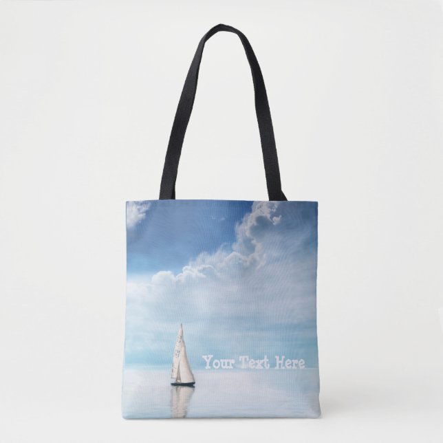 Tote Bag Voile calme avec ciel bleu (Devant)