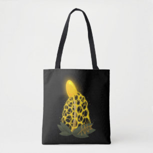 Tote Bag Voile nuptiale magique Champignon jaune étincelant