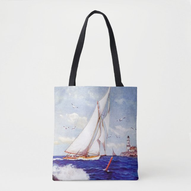 Tote Bag Voile Par le phare par Albert B. Marques (Devant)