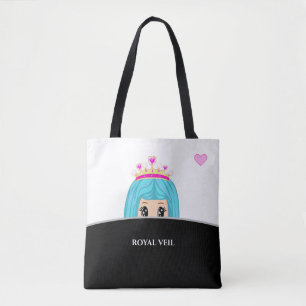 Tote Bag Voile royale en noir et blanc