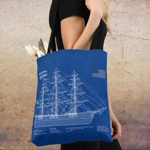 Tote Bag Voilier Clipper Flying Cloud - Plan ABD