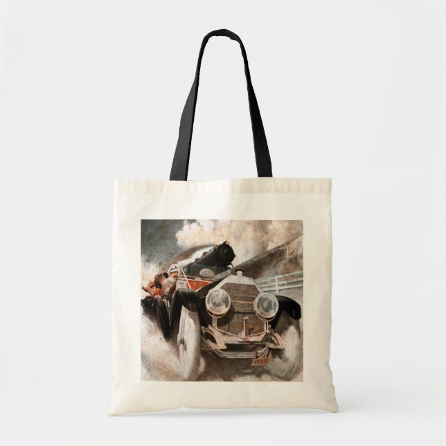 Tote Bag Voiture contre train par William Harnden Foster (Devant)