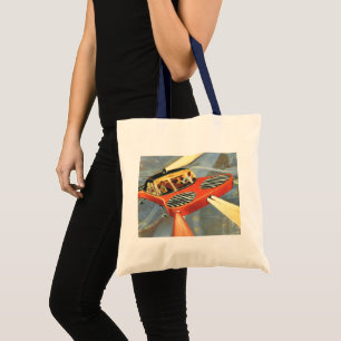 Tote Bag Voiture futuriste de science-fiction vintage