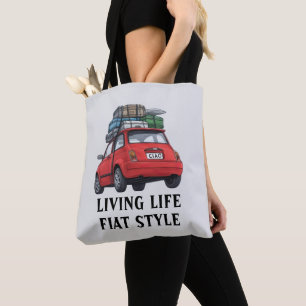 Tote Bag Voiture Red Fiat