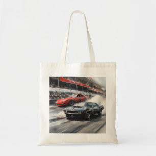 Tote Bag Voitures Red & Black Muscle