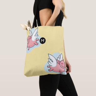 Tote Bag Voler Cochon chinois Année 2019 Monogramme ToteB J
