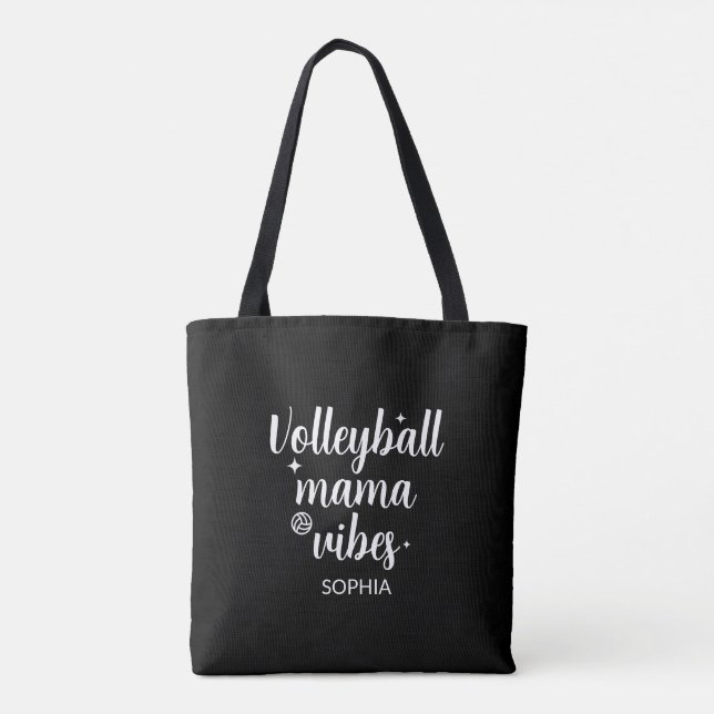 Tote Bag Volleyball Maman Mères cadeau de jour pour maman (Dos)