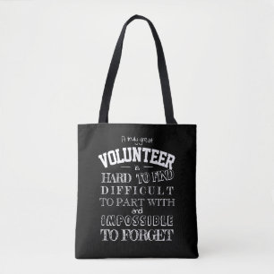 Tote Bag Volontaire Merci Appréciation Cadeau noir