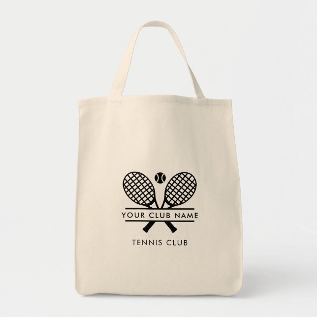 Tote Bag Votre Country Club Nom Équipe de tennis Swag (Devant)