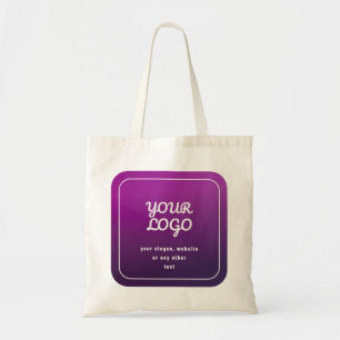 Tote Bag Votre logo et lumière élégante à Ombre violet fonc
