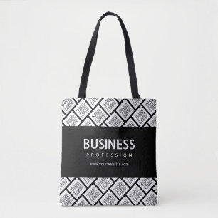 Tote Bag Votre logo Motif et nom commercial modifiable