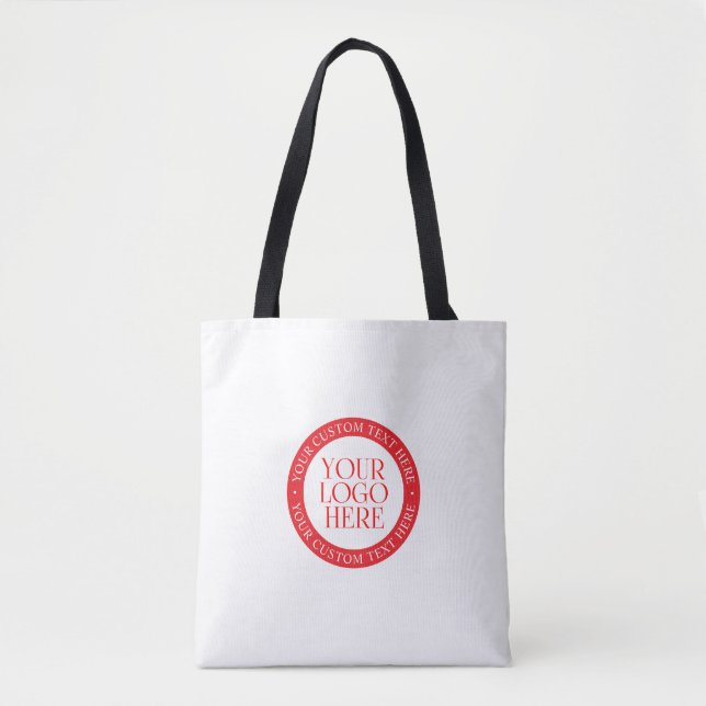 Tote Bag Votre logo ou autre image | Noël blanc et rouge (Devant)