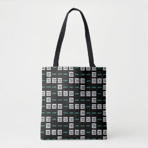 Tote Bag Votre logo ou image Zig Zag Motif avec deux imag