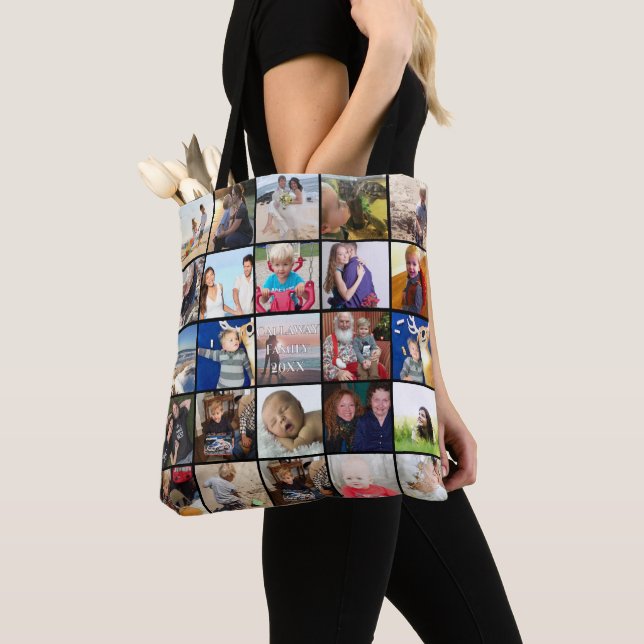 Tote Bag Votre Motif Photo Collage (De près)