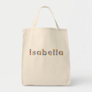 Tote Bag Votre nom en lettres florales artistiques / Isabel