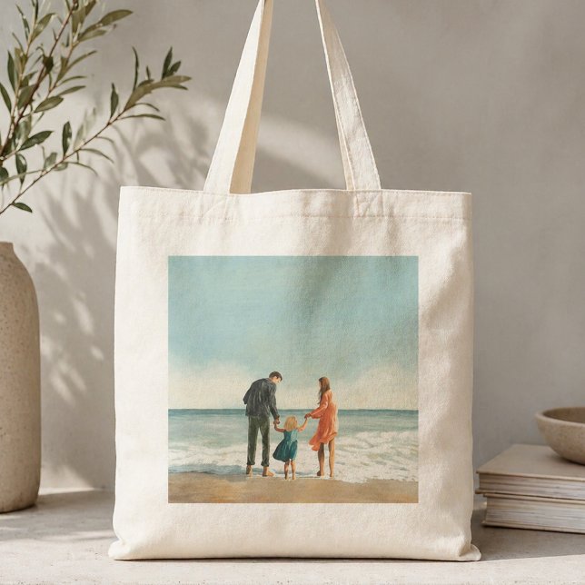 Tote Bag Votre propre œuvre d'art | Télécharger votre peint (A custom tote personalized with your own artwork)