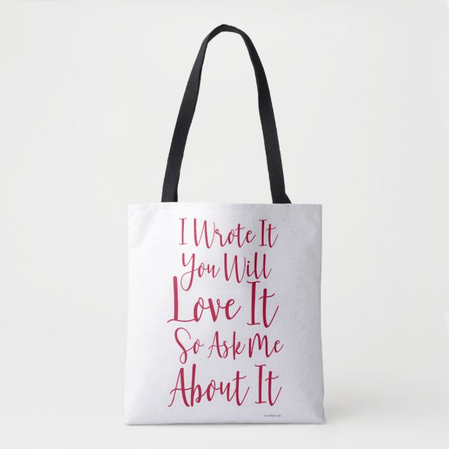 Tote Bag Vous Aimerez Ce Livre Auteur Slogan  (Devant)