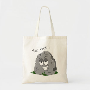 Tote Bag Vous assurez ! Drôle pierre grise de dessin animé