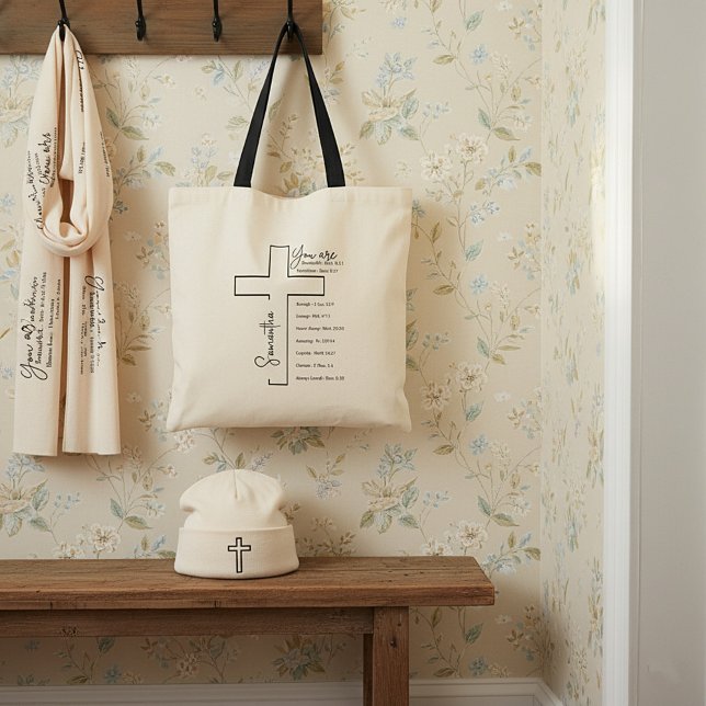 Tote Bag Vous êtes belle croix personnalisée (Créateur téléchargé)