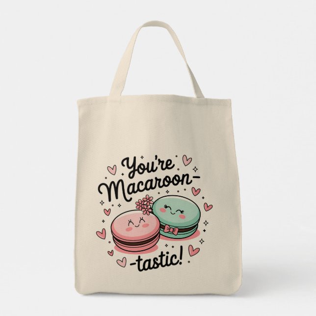 Tote Bag Vous êtes Macaroon-tastic - Saint Valentin mignon  (Dos)
