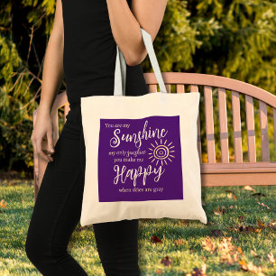Tote Bag Vous Êtes Mon Soleil Me Rendre Joyeux Soleil Viole