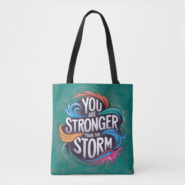 Tote Bag Vous êtes plus forts que la tempête (Devant)