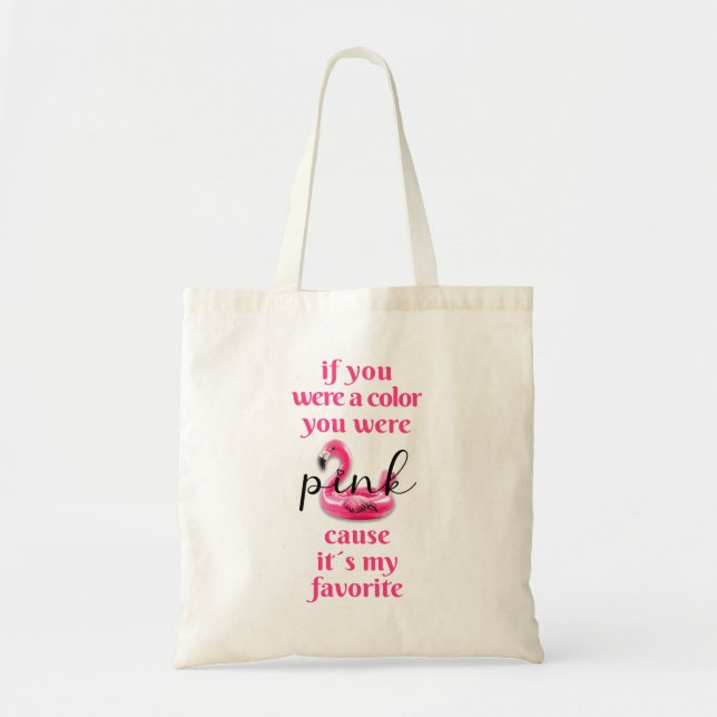 Tote Bag Vous étiez rose - (Devant)