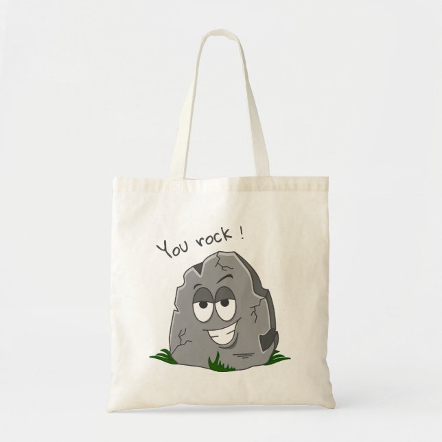 Tote Bag Vous, Rock ! Drôle Gris Carton Pierre (Devant)