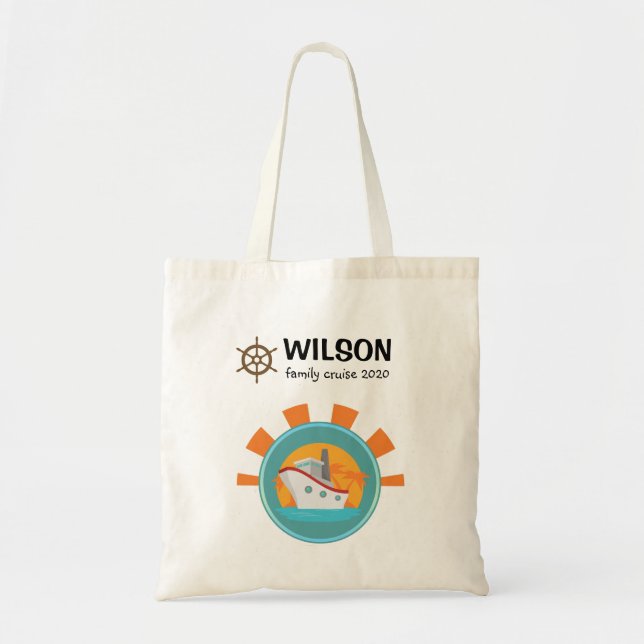 Tote Bag Voyage de croisière en famille Keepsaké (Devant)