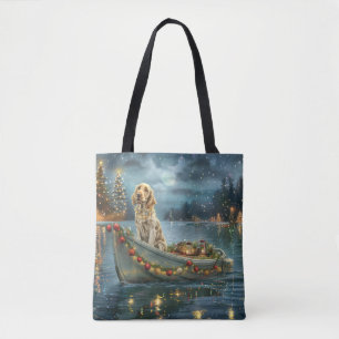 Tote Bag Voyage de fête de Noël du Setter Anglais