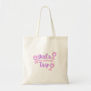 Tote Bag Voyage de fille, mieux que la thérapie avec des lu
