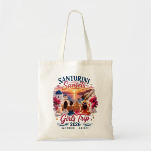 Tote Bag Voyage de filles Santorini Couchers de soleil 2026