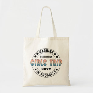 Tote Bag Voyage de filles sur mesure en cours Dégradé amusa