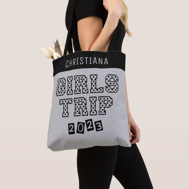 Tote Bag Voyage entre filles 2023 Vacances personnalisées d (De près)