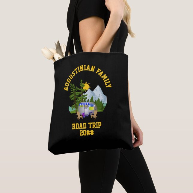 Tote Bag Voyage familial personnalisé Vie Van (De près)