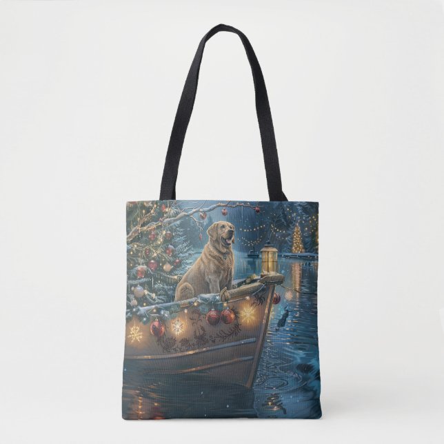 Tote Bag Voyage festif de Noël au Labrador (Devant)