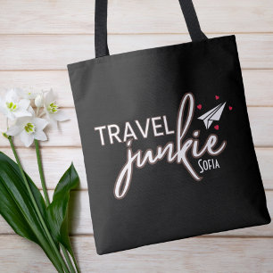 Tote Bag Voyage Junkie, Filles Week-end Voyage Personnalisé