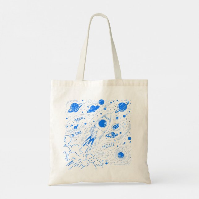 Tote Bag Voyage spatial (Dos)