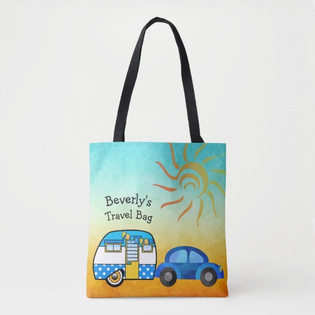 Tote Bag Voyage sur route personnalisé à Fourre-tout (Devant)