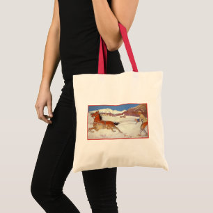 Tote Bag Voyage Vintage, Hiver en Engadin Suisse