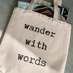 Tote Bag Voyager avec des mots Inspirant livre Lover Voyage