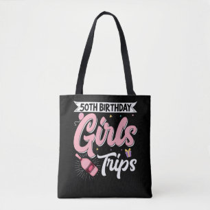 Tote Bag Voyageur Vacances En Vol 50E Filles Anniversaire V