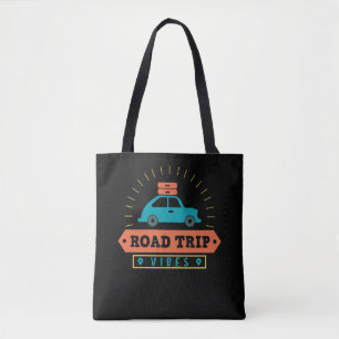 Tote Bag Voyageur Vacances Route Voyage Vibes Palm Tree